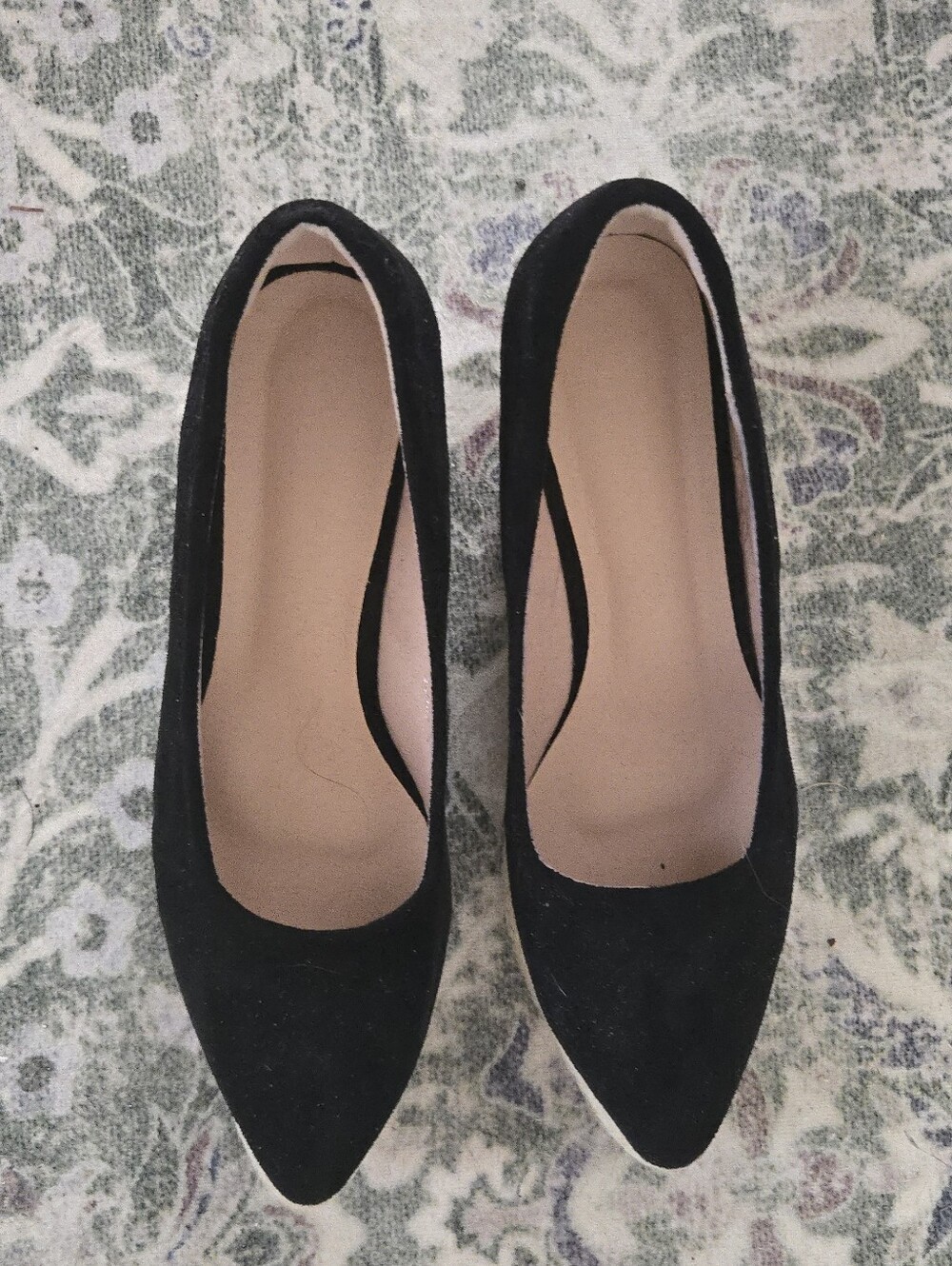Black Pointed Toe Women's Wedge